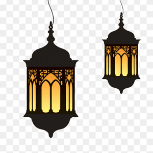 فانوس رمضان عید فطر چراغ کارتونی رمضان دو عدد لامپ آویز مشکی نور فیکسچر تعطیلات لامپ ایران